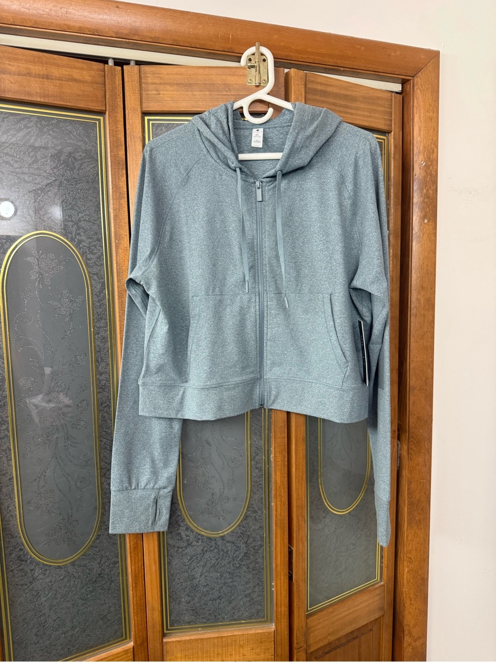 YOGA-LIC-IOUS LADIES  Full-Zip Hooded Jacket - HUNTER SAGE, BRAND NEW